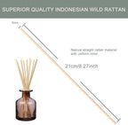 HOSSIAN 10 x Random Coloured Ball Vines Aroma Diffuser Aromatherapy Home Decor Rattan Reed Sticks + 90 Reed Diffuser Sticks, Diffuser Refills, Spa, Aromatherapy