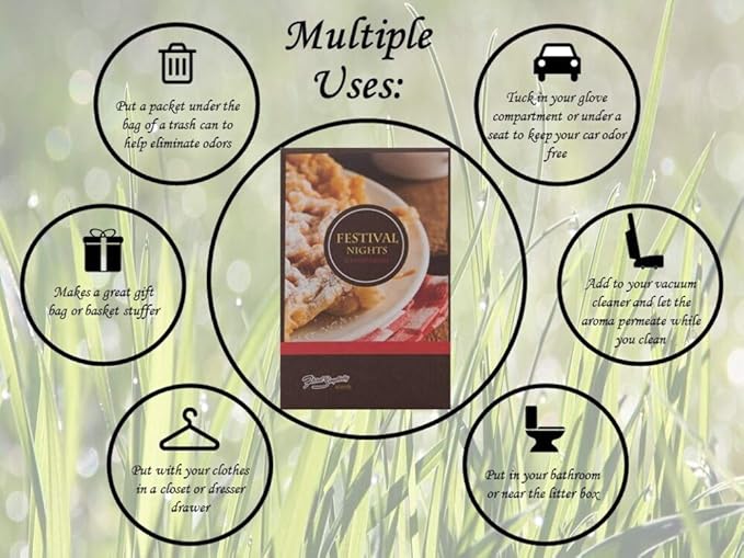 Festival Nights Scented Sachets 3 Pack - Long Lasting, Home Fragrance Perfect for Any Space - Air Freshener - Scents for Rooms & More!