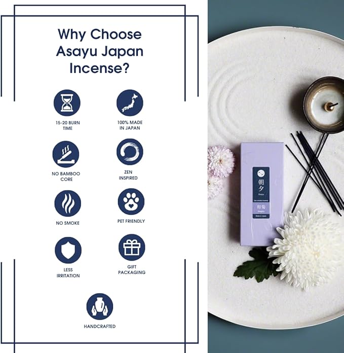 Low Smoke Sakura Cherry Blossom Incense Sticks 40g by Asayu Japan