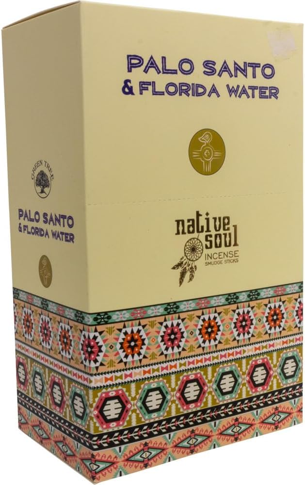 Native Soul Incense Smudge Sticks, Pack of 12, 15 Grams, Palo Santo and Florida, Brown, 73104