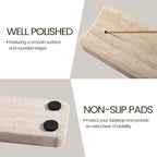 Koville Travertine Incense Holder, Incense Holder for Sticks, Long Incense Sticks Holder Ash Catcher for Meditation Yoga SPA, Natural Stone Incense Burner, Home Table Decor(Beige)