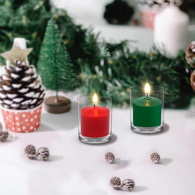 9-Pack 1.25-Inch Red Votive Candles, Unscented Small Tealight Candle for Home Decor and Special Occasions