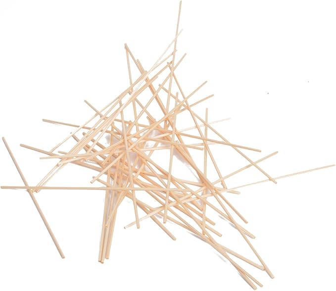 Resafy Reed Diffuser Sticks, Jecnovo Pack of 100 Fiber Sticks with Handmade Linen Bag, Safe and Non-Toxic, 9 Inches Long 3mm Diameter Aromatherapy Diffusers for Home, Spa and Office(Beige)