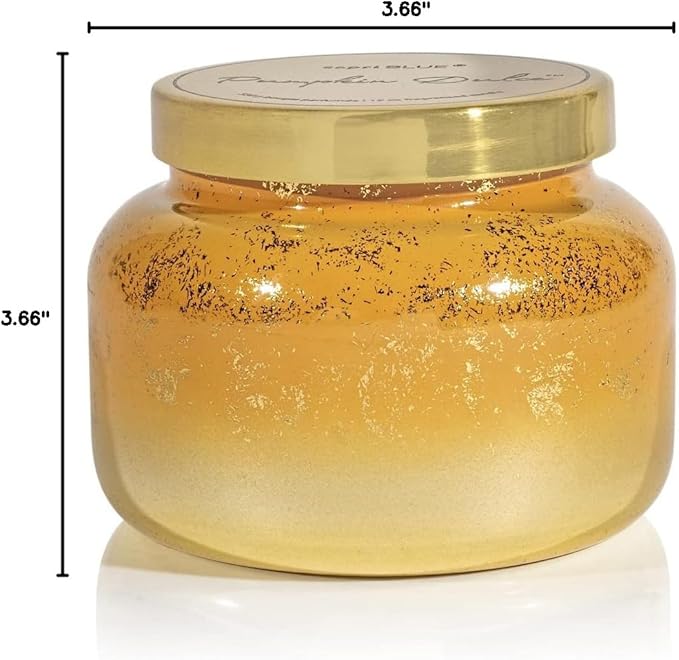 Capri Blue Glimmer Jar Candles - Luxury Holiday Scented Candles for Home - Long Lasting Soy Wax Blend - Scented Holiday & Home Decor - Pumpkin Dulce Signature Jar (19 oz)