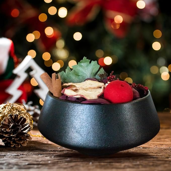 Qingbei Rina Christmas Potpourri Bags, Apple Scented Potpourri Bowl Filler, Red Decorative Dried Flowers, Home Fragrance Sachet, Winter Vase Fillers, Holiday Bathroom Decor (20oz)