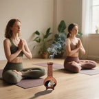 Handmade Terracotta Palo Santo Holder & Mini Chiminea Incense Dish-Elegant Cone Burner for Palo Santo Sticks & Sage-Ideal for Energy Cleansing, Yoga, Meditation,Zen,Altar Decor & Aromatherapy