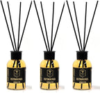 Luxury Reed Diffuser Set - 110ml Aromatherapy Diffuser with Natural Sticks, Aesthetic Room Decor, Long-Lasting Air Freshener for Home, Bathroom, and Office, Essential Oil Stick Diffuse (Istanbul Pack)
