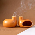 Ceramic Palo Santo Holder - Handcrafted Ash Catcher for Palo Santo Sticks and Sage - Unique Design for Meditation and Home Décor - Incense Burner