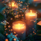 Set of 4 White Votive Candles for Home Décor Weddings Holidays Party and DIY, Unscented Soy Wax Candle Filled in Clear Glass