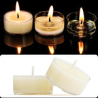 48 Packs Pure Beeswax Tealight Candles Bulk-4 Hour Long Burn Time, Unscented and Smokeless Candles for Home Deco,Wedding (Ivory)