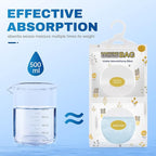 Vacplus Moisture Absorbers, Hanging Closet Dehumidifier Bags, Humidity Packs, Desiccant, Closet Dehumidifiers with Fragrance Free, 10 Pack, 9.8 OZ