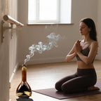 Premium Ceramic Palo Santo Holder - Mini Chiminea for Sage & Incense - High-Temperature (1200°C) Cleansing Design for Energy Purification - Perfect for Yoga, Meditation, and Aromatherapy