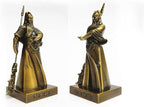 Guan Yu,Chinese Fengshui Guan Gong Statue,Antique Bronze Finish Statue for Decoration car Home Office Tabletop,Historical Collection Good Lucky Gifts 4.6 Inch