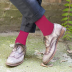 Feraricci Solid Color Casual Dress Socks for Men - Colorful & Comfortable Crew Socks