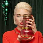 Capri Blue Glimmer Jar Candles - Luxury Holiday Scented Candles for Home - Long Lasting Soy Wax Blend - Scented Holiday & Home Decor - Tinsel & Spice Signature Jar (19 oz)