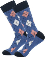 HHX YONLEE Dress Socks 5/6/10 Pairs Crew Argyle Colorful Cotton Novelty Casual Happy Fun