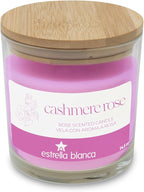 Cashmere Rose Scented Candle, 14.5oz Clear Glass Jar, Floral Home Fragrance, Scented Candles for Home, Soy Candles for Home Scent, Candle Gift for Women Men, Home Fragrance Decoration