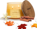 Folkulture Fall Scented Candle | Large 8.81 Oz - Vanilla | Two Wick Soy Candles | Autumn Non Toxic Candles for Relaxing | Long Lasting for Aromatherapy | Thanksgiving & Holiday Gifts for Women