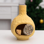 Handmade Ceramic Palo Santo Burner&Incense Holder-Mini Chimenea Dish for Sage Sticks,Copal,and Meditation Decor-Natural Clay Smudge Pot with Aromatic Design,Anxiety Relief Gifts for Women