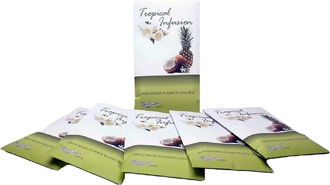 Tropical Infusion Scented Sachets Pack of 6, Spring and Summer - Long-Lasting Scented Bags, Home Fragrance, Air Freshener & Deodorizer for Closet, Room, Drawer, or Cars, Made in US