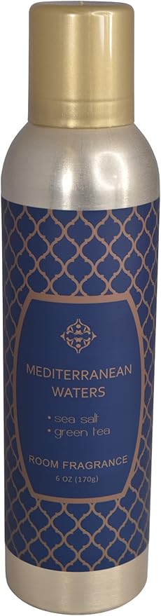 Room Fragrance Air Freshener Spray Concentrated Bathroom, Kitchen, Car, or Office Deodorizer, U.S.- Made by AP Fragrance (Mediterranean Water)