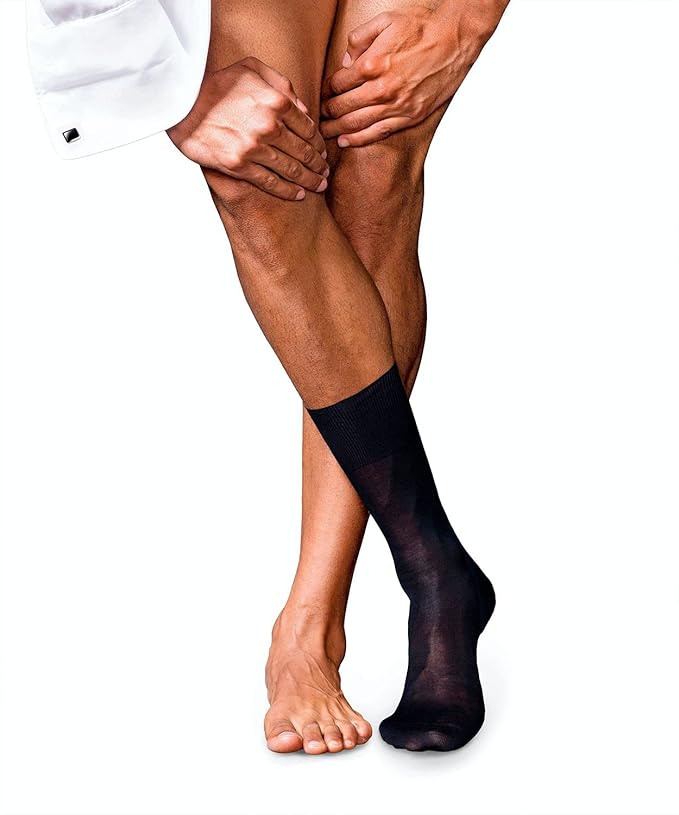 FALKE Men's No. 9 Egyptian Cotton Luxury Dress Socks, 1 Pair