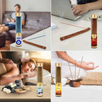 The Aroma Factory Organic Incense Sticks Aromatic Fragrances | Rose, Mogra, Kewda & Lavender | No Charcoal, Scented Incense | Herbal Pooja Agarbatti | 4x100g Jute Bag Giftset