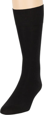 7BigStars Mens Dress Socks – 4 Pack Bamboo Crew Fit, Solid or Patterned, Thin Seamless Breathable Business