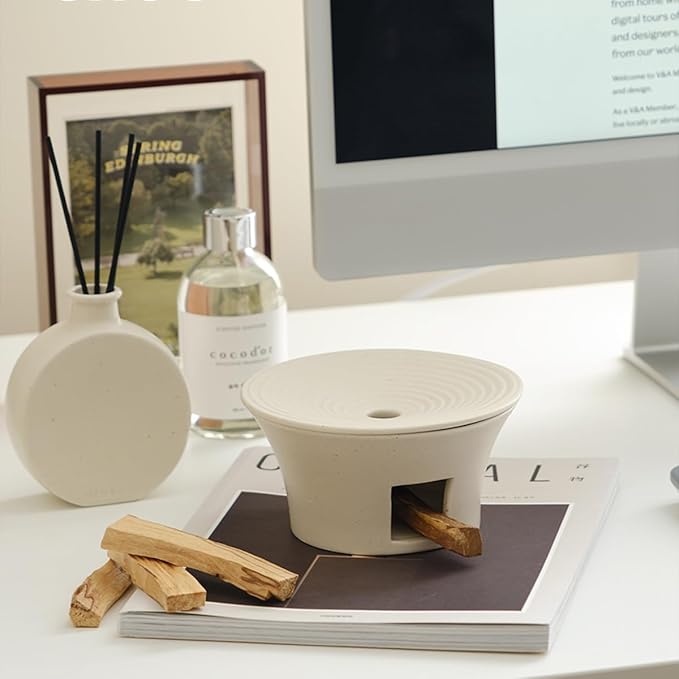 Round Palo Santo Holder, Stick Burning Incense Burner, Home Decor for Meditation or Relaxation, Spiritual Gift