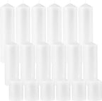 MTLEE 18 Pcs Set of 3 Pillar Candles Bulk 2 in x 3, 6, 8 Long Burning Clean Unscented Smokeless Pillar Candles for Wedding Emergency Lanterns Ceremony Party(Plain White)