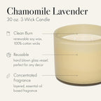 Lafco 3-Wick Candle, Chamomile Lavender, Master Bedroom