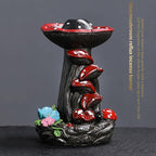 Mushroom Backflow Incense Holder, Resin Aromatherapy Decor with Smoke Cascade Effect for Home Relaxation, Meditate Stress Relief Waterfall Incense Burner Fountain with Cones Zen Room Decor