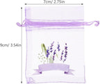 ABOOFAN 20pcs Lavender Sachet Bags Empty Mesh Storage Pouches for Dried Flowers Multi-use Organza Drawstring Bags for Home Fragrance and Party Favors