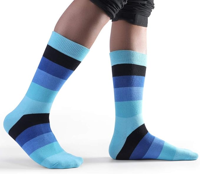 HHX YONLEE Dress Socks 5/6/10 Pairs Crew Argyle Colorful Cotton Novelty Casual Happy Fun