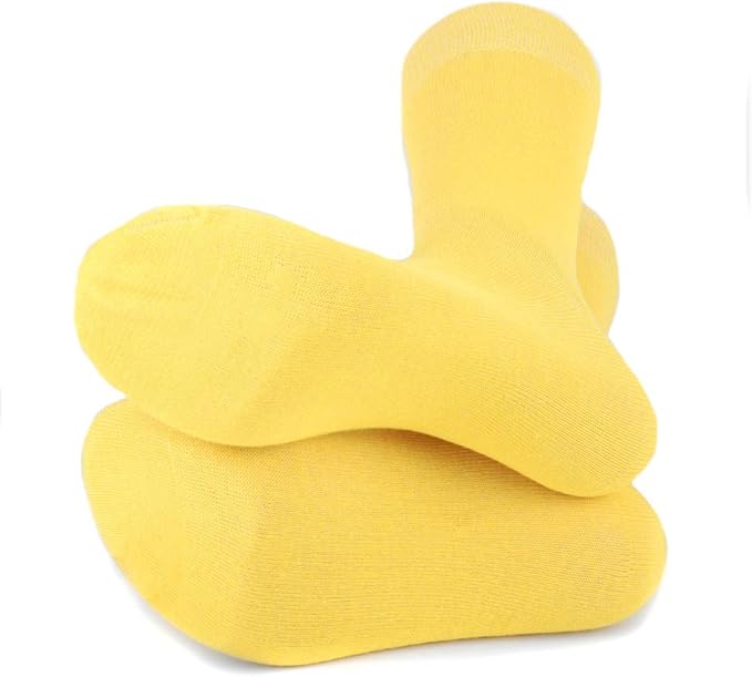 Feraricci Solid Color Casual Dress Socks for Men - Colorful & Comfortable Crew Socks