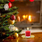 9 Packs Red Votive Candles, Small Unscented 1.5 Inch Diameter Wax Candles for Christmas Valentine's Day Wedding, Party, Table, Holiday & Home Decoration - 8 Hours Burn Time (1.5" W x 1.25" H)