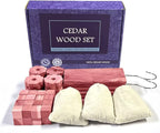 Cedar Space Cedar Blocks for Clothes Storage, 100% Aromatic Red Ceder Blocks, Cedar Planks, Cedar Accessories for Closets Storage, 72 Pcs