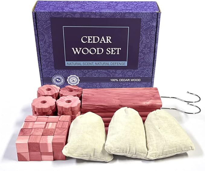 Cedar Space Cedar Blocks for Clothes Storage, 100% Aromatic Red Ceder Blocks, Cedar Planks, Cedar Accessories for Closets Storage, 72 Pcs