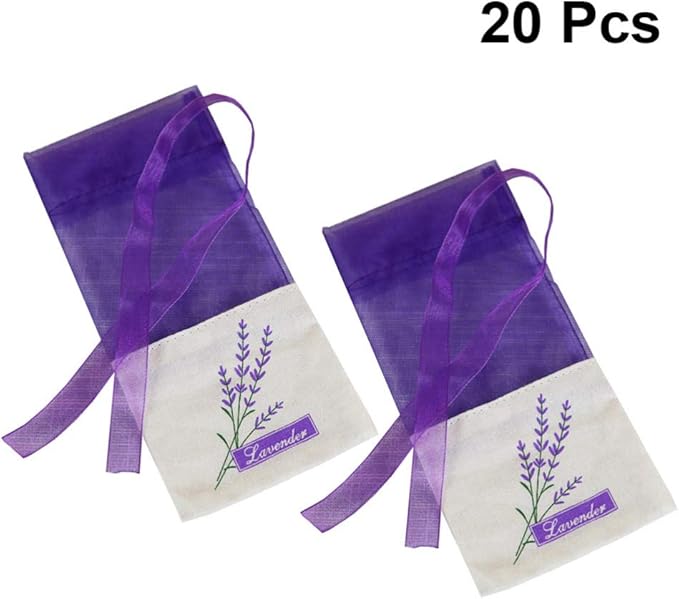 Garneck Scented Sachet Bags 20pcs Empty Purse Dried Flower Storage Portable Size Classic Pattern