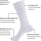 Men's Dress Socks 5 Pairs Mens Cotton Calf Business Formal Socks Soft Breathable Athletic Long Crew Casual Socks