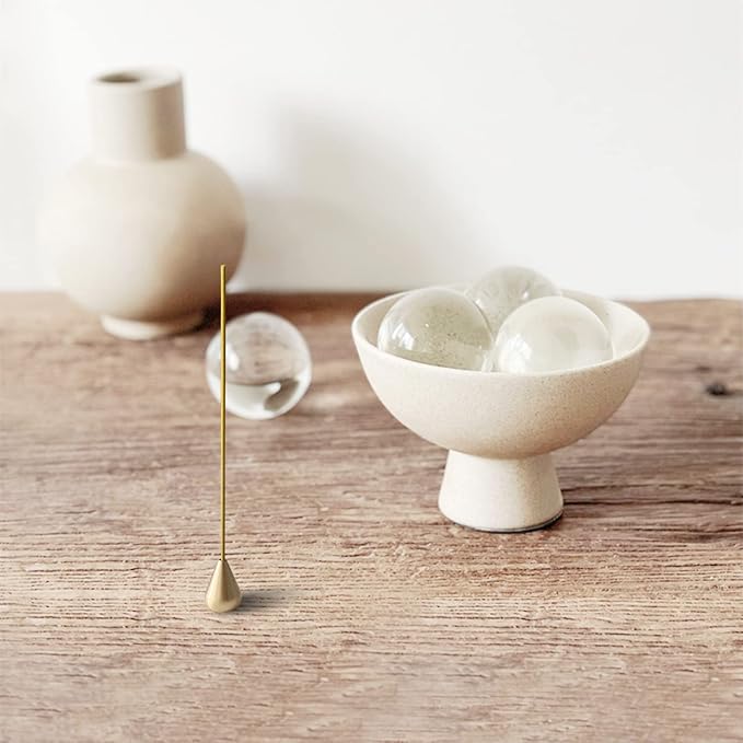 Ceramic Incense Holder for Sticks - Incense Burner Holder Zen Decor - Decorative Bowl for Table Décor Design - 5.3" W X 3.9" H