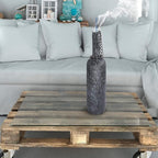 Sermo Glass Smoking Bottle Incense Holder Burner (Dragon - Silver) 3D Embossed Pattern