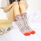 DRASEX Men's Dress Socks Funky Colorful Pattern Cotton Novelty Casual Crew Socks