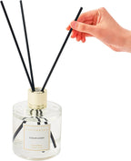 Cocorrína Flower Reed Diffuser - Clean Linen 6.7oz Scented Diffuser with Sticks Home Fragrance Essential Oil for Bathroom Shelf Decor (Artificial Flower)