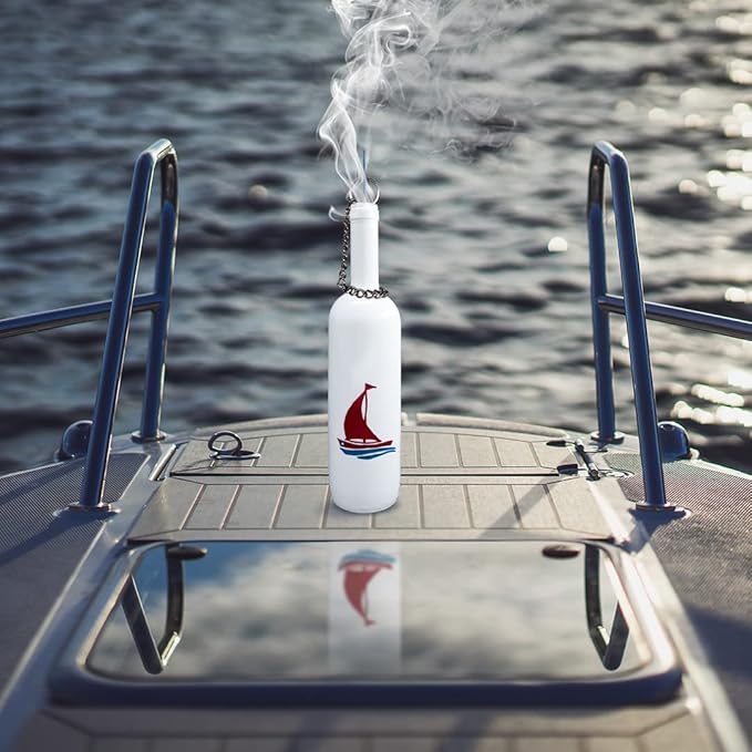 Sermo Marine Series Glass Smoking Bottle Incense Holder Burner (Boat)