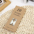 Colored tealight Candles Handmade Organic Tea Lights Set of 10pack Small red Candles 1.5-2 Hours Burn Tea Lights for Valentine's Day, Birthday, Votive Parties ，Home Decoration (White)