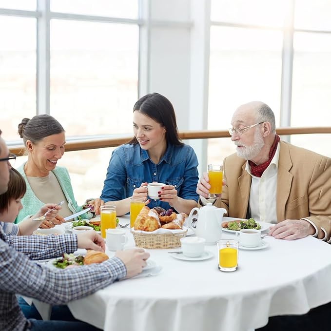 36 Packs Yellow Votive Candles, Unscented 1.5 Inch Diameter Wax Solid Colored Candles for Wedding, Party & Home Dinner Table Decoration - 10 Hour Burning