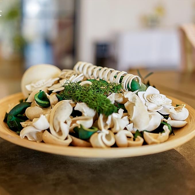 Green Potpourri Bags,Cedar Scented Potpourri Bowl Filler, Dried Flowers, Home Fragrance Sachet, Bathroom Decor(20 oz)