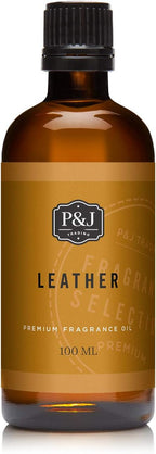 P&J Trading - Leather Scented Oil 100ml - Fragrance Oil for Candle Making, Soap Making, Diffuser Oil