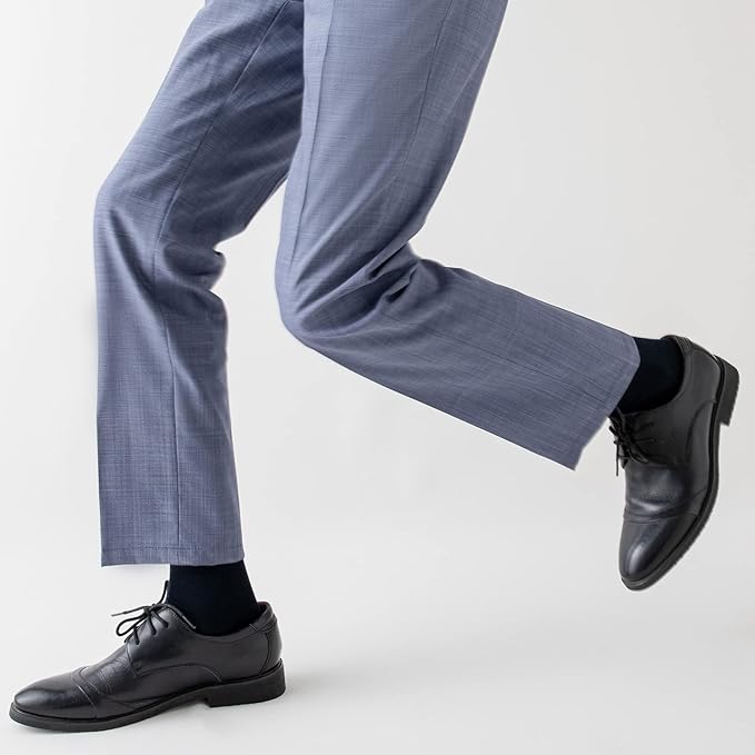 Men's Dress Socks 5 Pairs Mens Cotton Calf Business Formal Socks Soft Breathable Athletic Long Crew Casual Socks